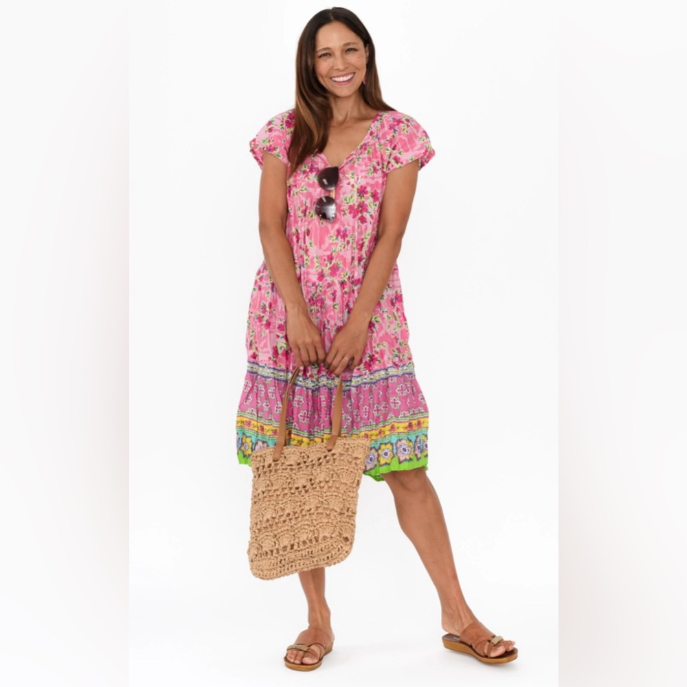 NWT One Summer” 100% Cotton vacation beach summer dress